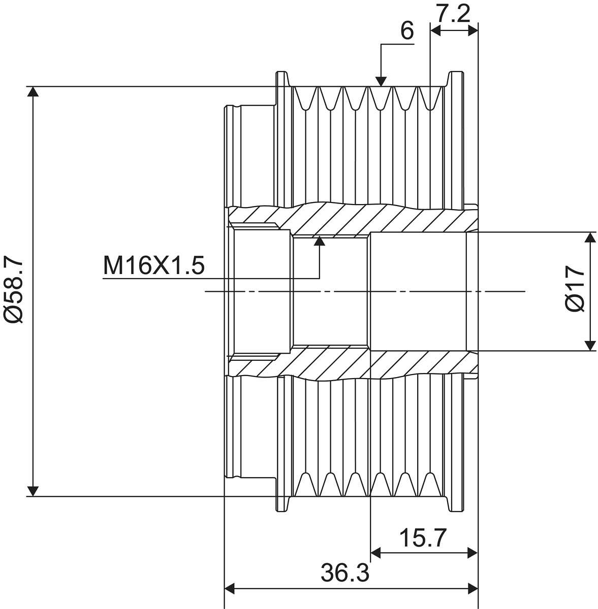 DISPOSITIVO RUOTA LIBERA ALTERNATORE